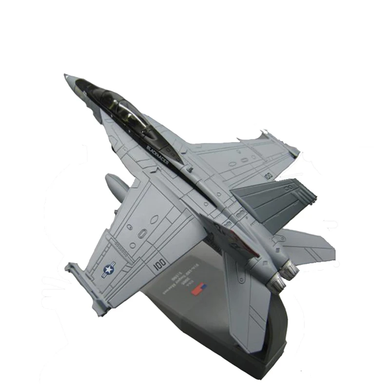 Масштаб 1/100 военная модель игрушки F18 металлический самолет Боинга Hornet Strike Fighter