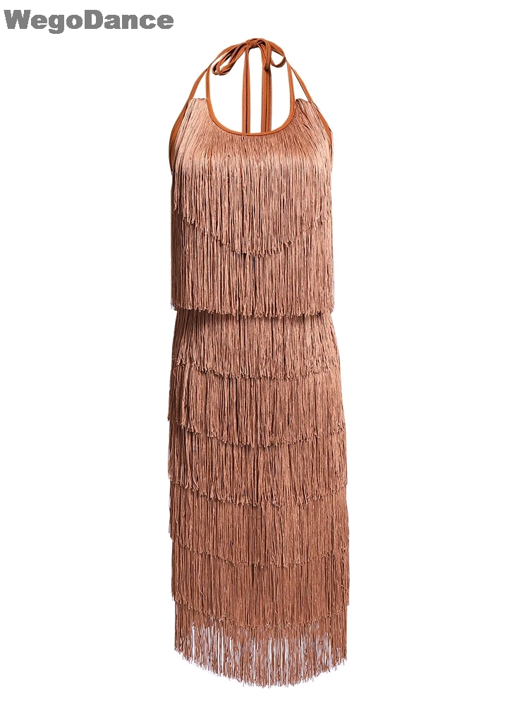 New Lady Performance Latin Dance Clothes Senior Women Tassel Latin Dance Dress Girls Latin Dance Show Latin Dance Dresses