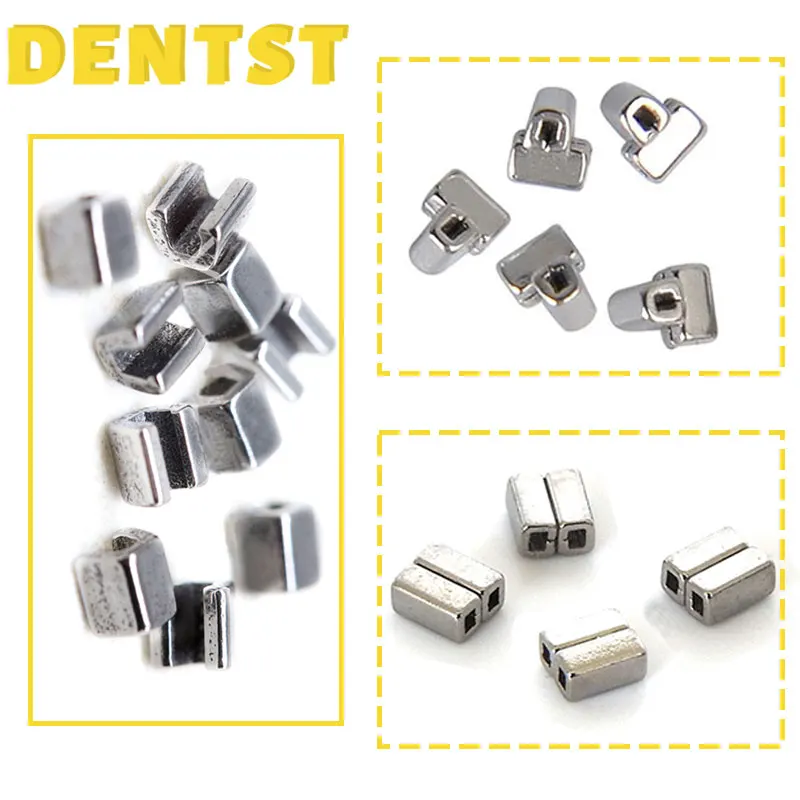 10Pcs Dental materials Orthodontic Crimpable Hooks Double Cross Tubes