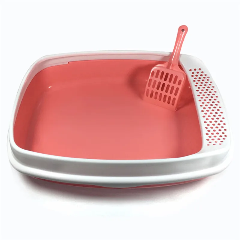 Anti-Splash Cat Litter Box Pet Toilet Bedpan Excrement Training Sand Litter Box Free Scoop Plastic Sandbox For Cats Anti-Splash Cat Litter Box Pet Toilet Bedpan Excrement Training Sand Litter Box Free Scoop Plastic Sandbox For Cats