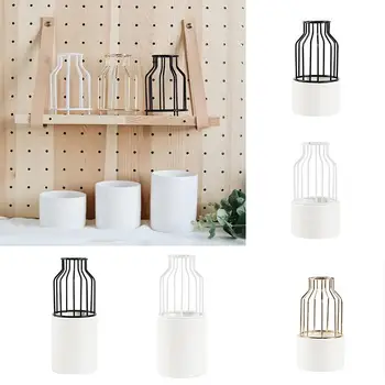 

Flower Stand Flower Pot Rack Geometric Ceramic Planting Potted Plant Home Metal 2PCS/Set Beautiful Economic Flower Pot Holder