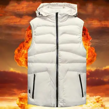 

Winter Men Collar Cotton Heating Vest Graphene Electric Vest USB Security Intelligent Constant Temperature Heating Suit