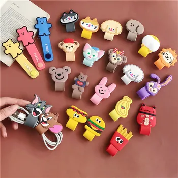 

Cartoon Cable Protector Data Line Cord Protector Case Moblie phone Cable Winder Cover For iPhone USB Charging Cable For iPhone X