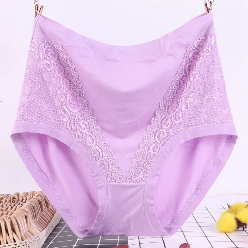 XL ~ 4XL бесшовный модальный трусы для женщин нижнее белье кружевные трусики