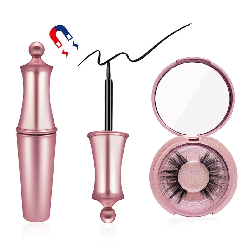

Shozy Natural Soft Magnetic Eyelashes with 5 Magnets False Eyelashes and Waterproof Magnetic Eyeliner for Makeup-MESET