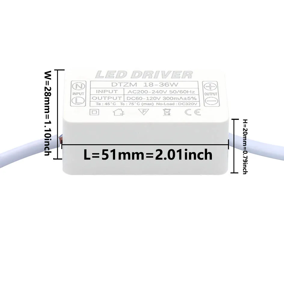 Pilote LED 24-36W 220V Courant Constant - Adaptateur Pour Panneau Lumineux, Downlight - Protection Surtension/court-circuit - 2