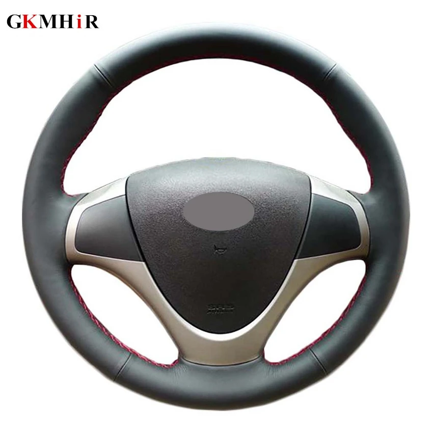 

Black PU Artificial Leather Hand-stitched Car Steering Wheel Cover for Hyundai i30 2009
