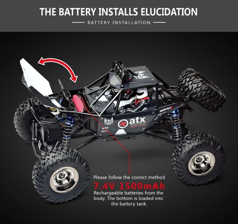 RC Дрифт гоночный высокоскоростной Багги скалолазание RC автомобиль 4WD с светодиодный светильник водонепроницаемый с высоким крутящим моментом гусеничный большой ножной пульт дистанционного управления автомобилями