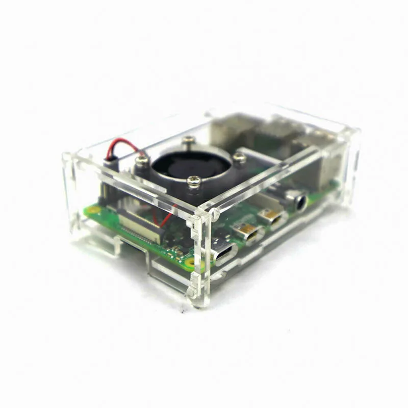 Прозрачный акриловый чехол Raspberry Pi 4 Model B коробка для корпуса 3B + защитный RPI 4B с