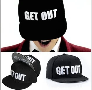 

2016 New design Bigbang G-Dragon baseball cap k-pop GD Adjustable Snapback fitted hiphop Hat letter get out