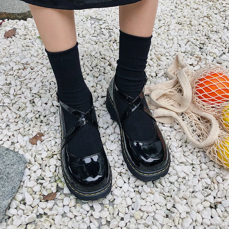 

British Style Small Leather Shoes College Style Wild Student Casual Shoes Retro Japanese Flat Single Shoes Mori Womens Shoes