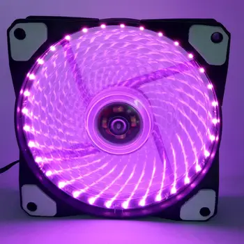 

120mm Computer PC Case Fan LED Ultra Silent 15/33 LEDs 12V CPU Heatsink Cooler Master Cooling Fan with Anti-Vibration Rubber