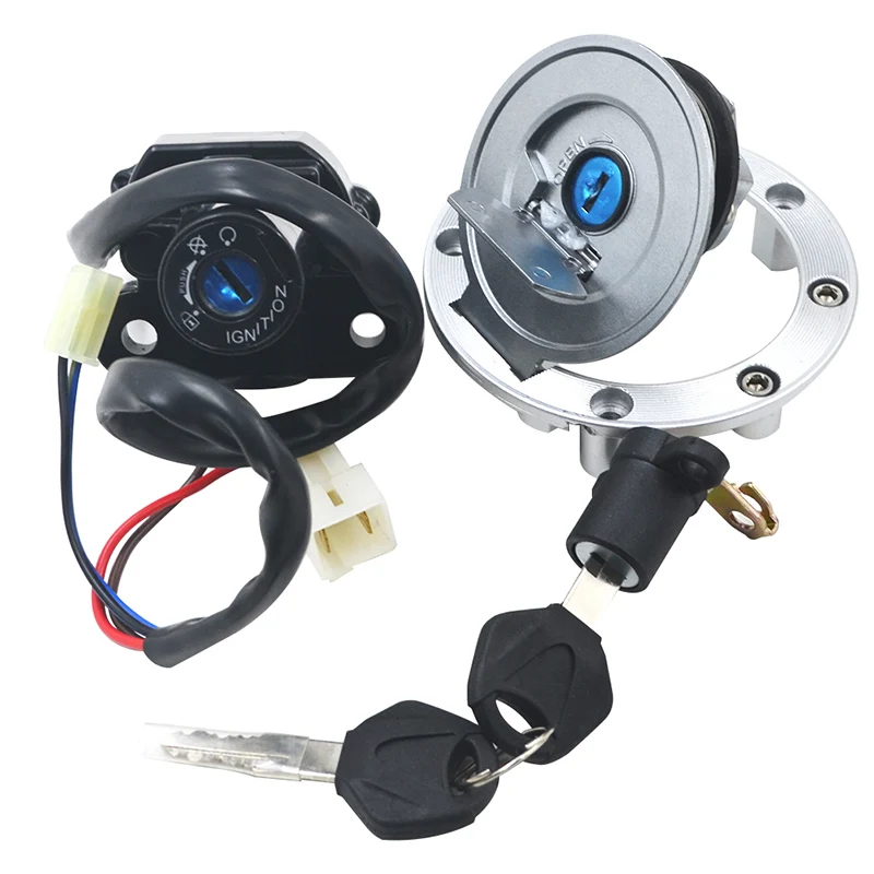 야마하 MT03 FZ09 MT09 FZ6 XJ6 FZ6R YZF R6 R1 FJR1300용 오토바이 점화 스위치 잠금 장치 연료 탱크 캡 커버 핸들 잠금 장치