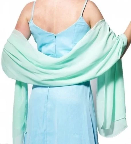 Solid Chiffon Wedding Bridal Shawl Wrap Cape Bolero Scarf Cloak Women Accessories