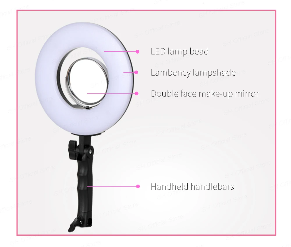 8 дюймов YouTube светодиодный настольный кольцевой светильник мини с регулируемой яркостью и штативом, подставка для видео, живой макияж, Фотостудия