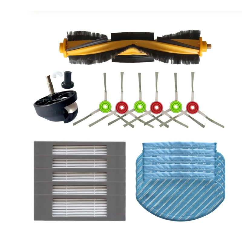 Cepillo Lateral Del Filtro Del Cepillo Principal Compatible Con Piezas Ecovacs Deebot Ozmo T8