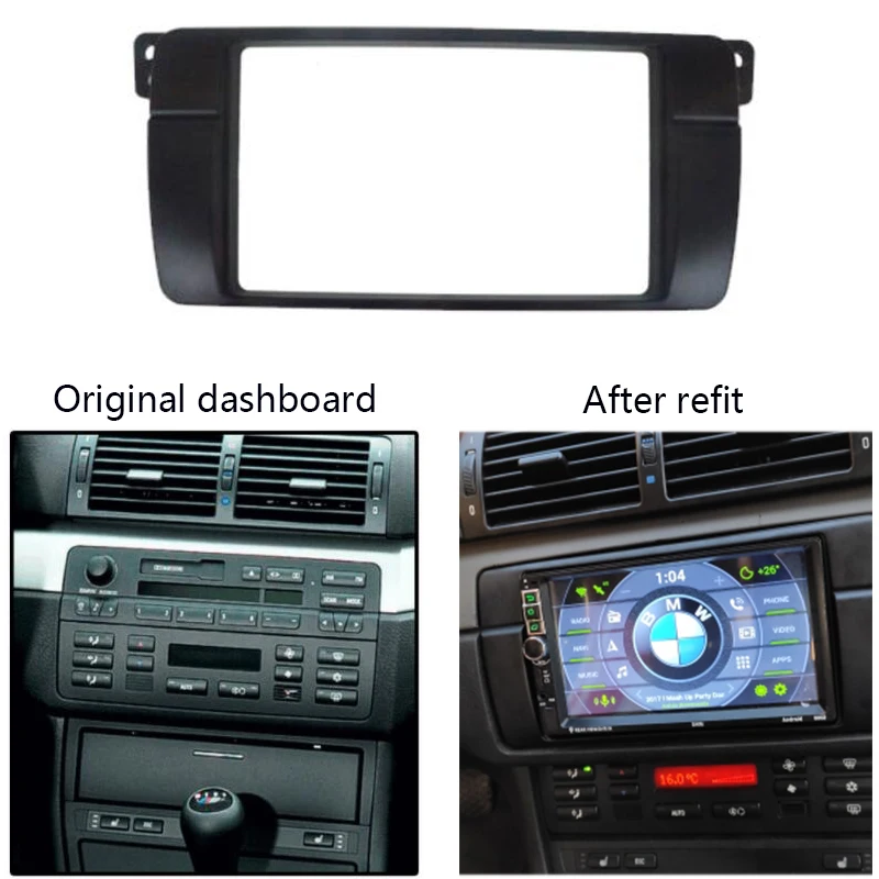 BMW 3 ø E46 1998 - 2005 ׷  г ÷Ʈ, CD    Ʈ,  2 Din  ŰƮ, ڵ  þ