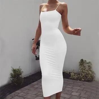 

2020 Summer Beach Party Dress Ladies Sleeveless Night club Tight Dress Maxi Long Dress Women Female Sexy Midi Dresses for Women