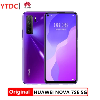 

Original Huawei Nova 7 SE 5G Smartphone Kirin 820 64MP Quad Rear Cameras 6.5 4000mAh Mobile Phones Android 10 40W SuperCharger