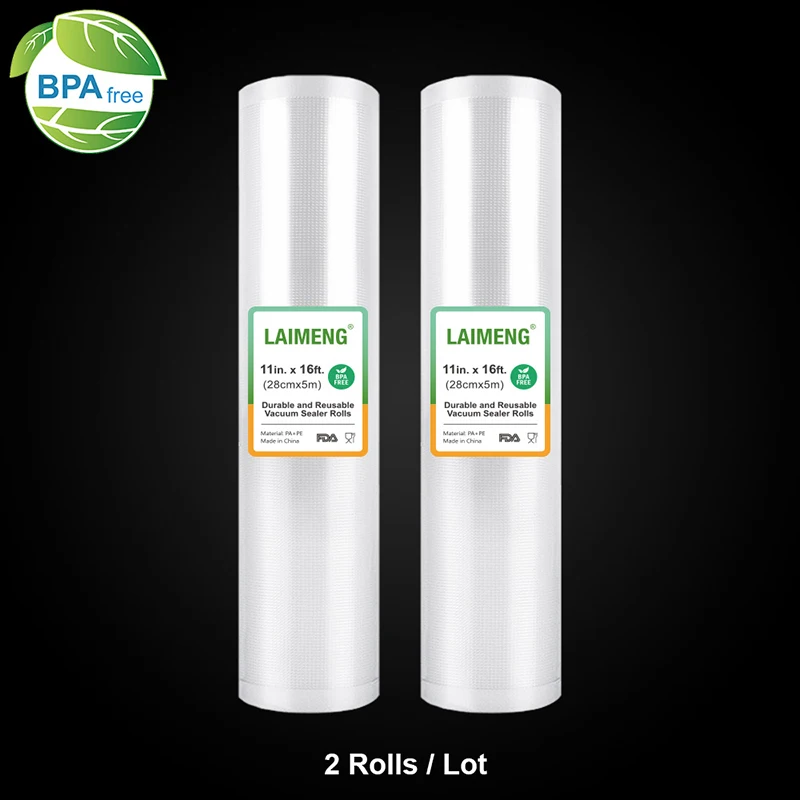 LAIMENG-bolsas para envasador al vacío Sous Vide, paquetes de envasado al vacío, almacenamiento de alimentos, R131, 2 rollos