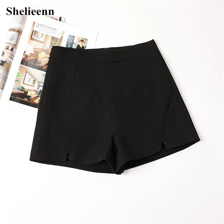 jean shorts Women Shorts Spring Summer Casual High Waist A-line Shorts 2021 Korean Style Wide Leg Chiffon Shorts Chic Lady Black Suit Shorts nike running shorts