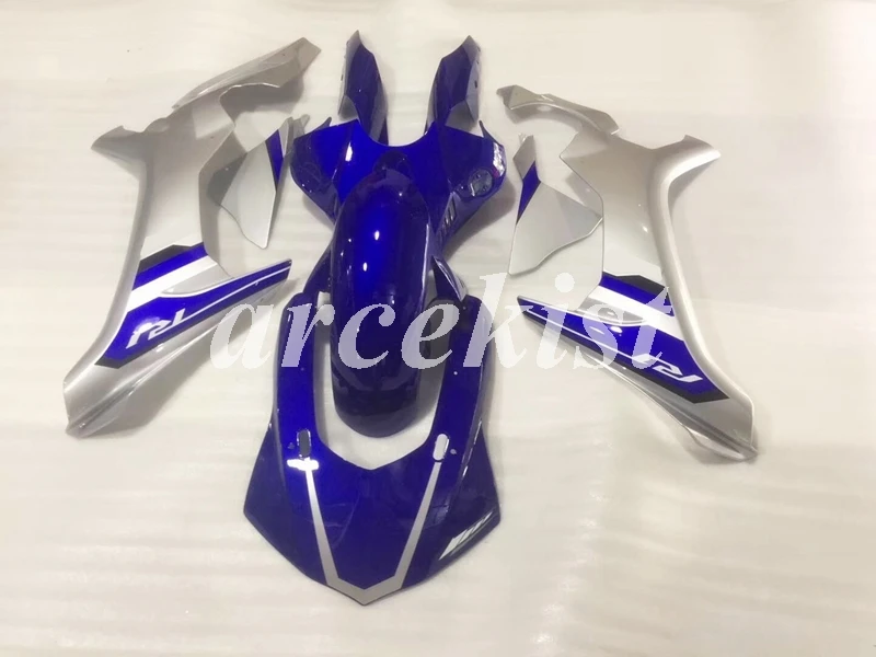 

New ABS Injection mold complete Fairing kit fit for YAMAHA YZF - R1 2015 2016 YZF R1 15 16 17 18 YZF1000 Custom silver blue