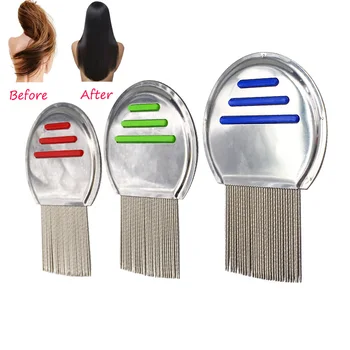 

1pcs High Quality Terminator Lice Comb Nit Free Kids Hair Rid Headlice Stainless Steel Metal Teeth Remove Nit Brush Massager