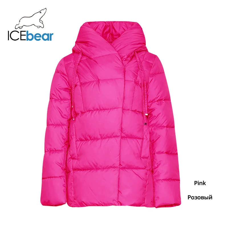 ICEbear new winter women's coat brand clothing casual ladies winter jacket warm ladies short hooded Apparel GWD19011 - Цвет: 13200