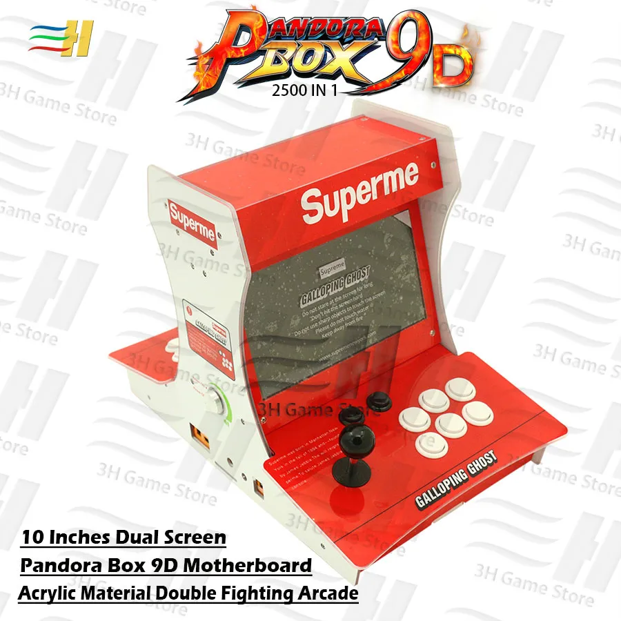 Pandora box 9d 2500 в 1 мини аркадная 2 игрока бартоп имеет 3P 4P игры usb подключение геймпад поддержка 3d tekken Mortal Kombat