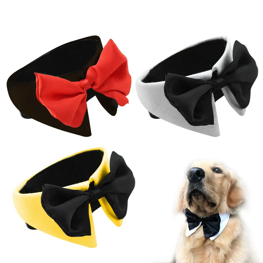 Регулируемый костюм с галстуком-бабочкой ручной работы для домашних животных ошейник для свадьбы, фотосъемки, вечеринки, аксессуары для собак