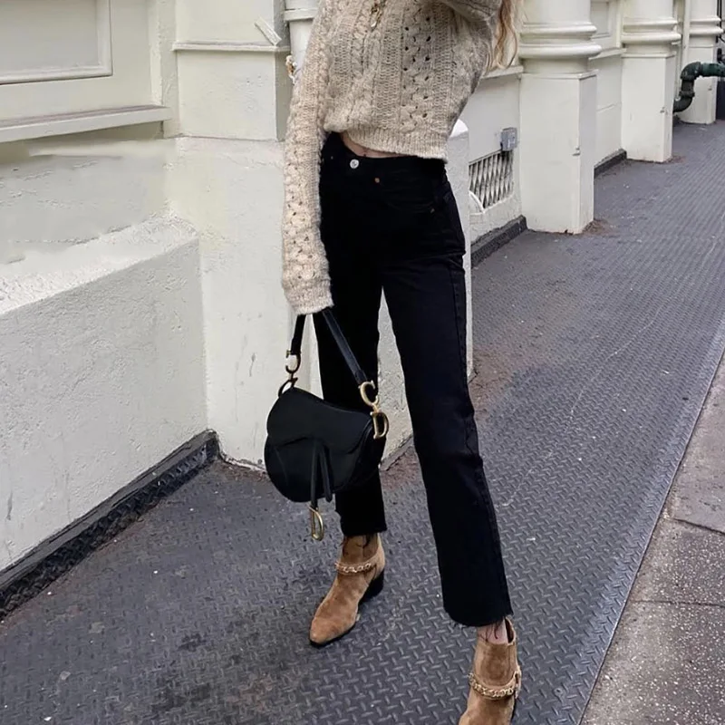 Женские джинсы 2020 Ранняя весна Популярные Ins популярные джинсовые микро-трубы