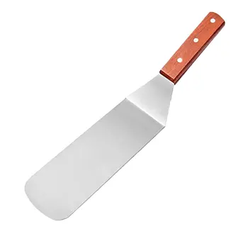 

907 Stainless Steel Spatula Scraper Pancake pizza shovel batch Caesar Western shovel Turner Scoop with Wooden Handle