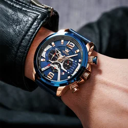 OLEVS reloj deportivo de cuarzo para hombre, cronógrafo de pulsera con esfera grande de 52MM, resistente al agua, nuevo