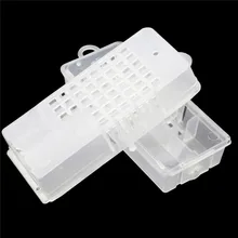 24 шт. белый вывод маток push-pull пчелиная клетка пластиковая королевская клетка узник королевская клетка спасательный ящик инструменты для пчеловодства просты в использовании