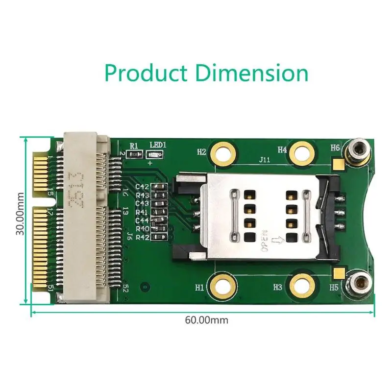 Мини-адаптер PCI Express для модуля 3g 4G с слотом USIM Mini PCI E для мини-переходная карта pci-e карта Поддержка 3g/4G WWAN LTE gps карта