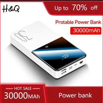 ホットパワー銀行30000 mahポータブル充電powerbank 30000 2600mahのusb poverbank外部バッテリー充電器xiaomi mi 9 8 iphone