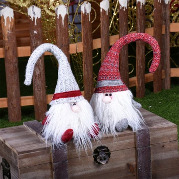 

Sit down Santa Claus Christmas Dolls New Year Red christmas tree decorations Natal Figurine Ornament Xmas gift For Kid navidad