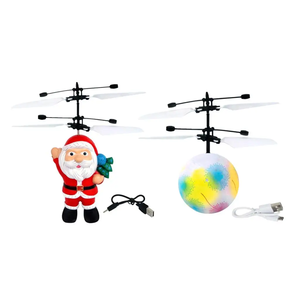 

Clearance Christmas Gifts Infrared Sensor Aircraft Flying Ball With Light Rechargeable Toys For Children