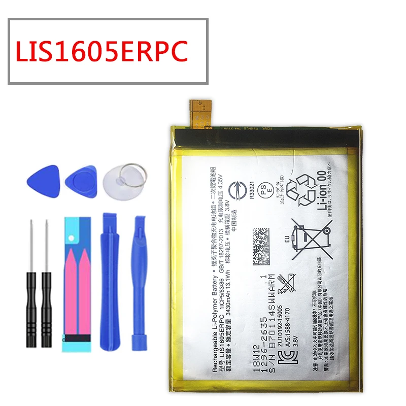 Аккумулятор для sony Xperia Z5P Z5 Plus Premium Dual E6883 E6853 Li Ion Batteries LIS1605ERPC 3430mAh|Аккумуляторы