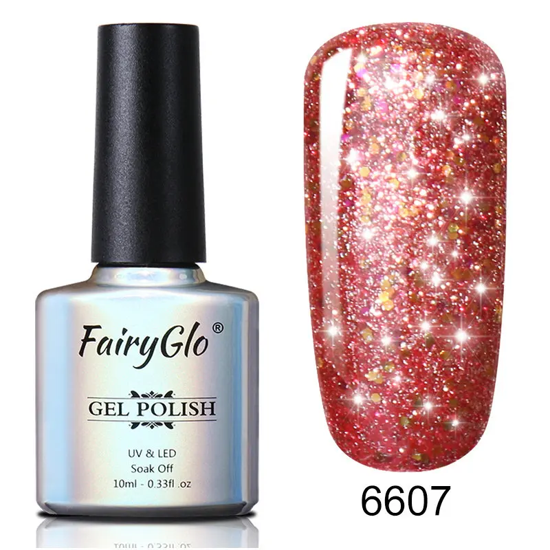 FXJ6607 FairyGlo 10 мл блеск Звездный Гель-лак УФ-гель для ногтей Гибридный лак Гель-лак верхняя основа праймер краска Полупостоянный Гель-лак - Цвет: FXJ6607