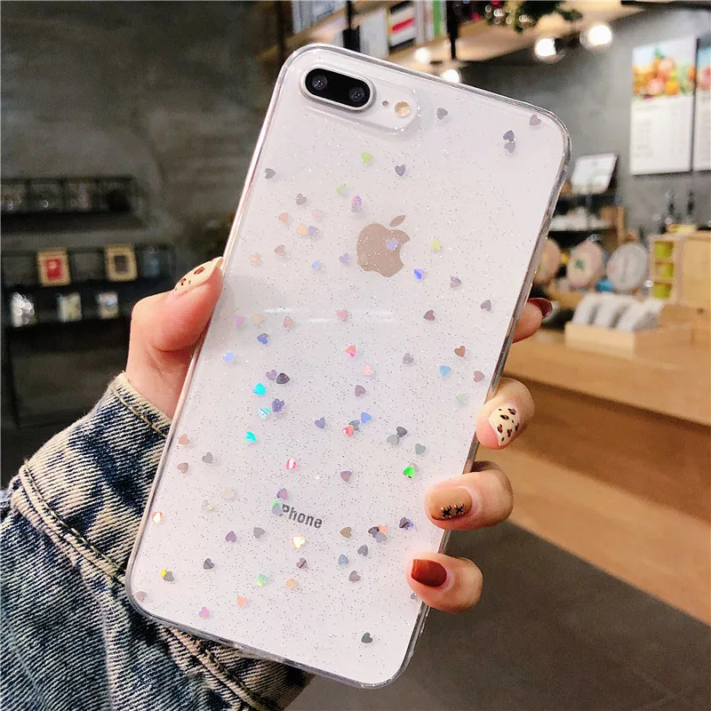SJ3731 Transparent USLION чехол с гальваническим покрытием в горошек со звездами для iPhone 11 Pro Max 6 6s 7 8 Plus, мягкий силиконовый чехол для телефона для iPhone X XR XS Max - Цвет: SJ3731 Transparent