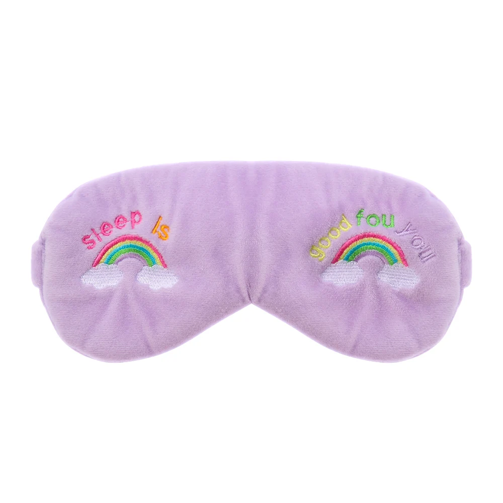 Purple 1 Чехол из микрофибры для глаз, повязка на глаза с мультяшным кружевом, повязка на глаза для сна, повязка на глаза для защиты от света, милая маска для кошачьего глаза - Цвет: Purple 1