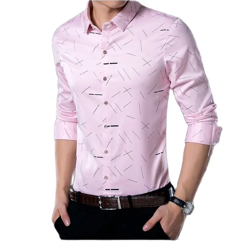 

2022 Social Long Sleeve Line Designer Shirts Men Slim Fit Vintage Fashions Men's Shirt Man Dress Jersey Casual Clothing 36814