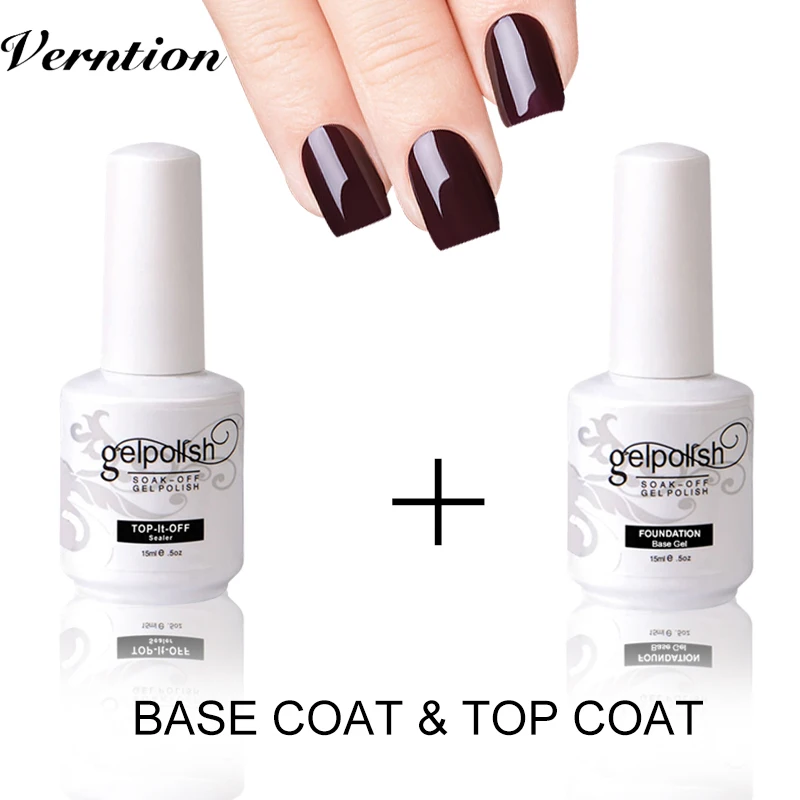 Verntion УФ гель лак для ногтей стойкий и смешанный все NailsBase Top ногтей|Гель ногтей| |
