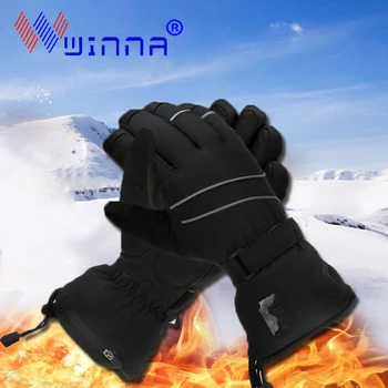 

Electric Heated Gloves with LED Temperature Adjustment Lithium Batteries Gloves for Skiing Hiking Climbing Driving Cold Weather