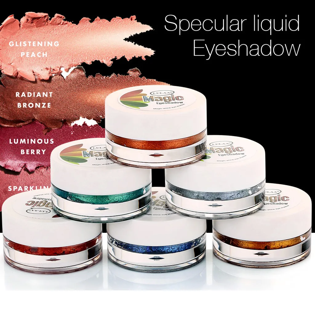 14 Colors Jelly Shimmer Glitter Eyeshadow Cream Highlighter Glow Metallic Chunky Eye Glitter FestivalParty Make Up Palette#YH
