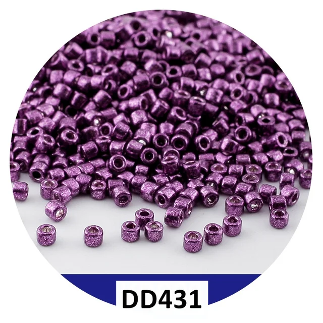 600Pcs 2mm Miyuki Delica Beads Japan Bronze Glass Beads Bohemia Style Metallic Seedbeads For DIY Jewelry Making Bracele Earring DD431 Wine Purple