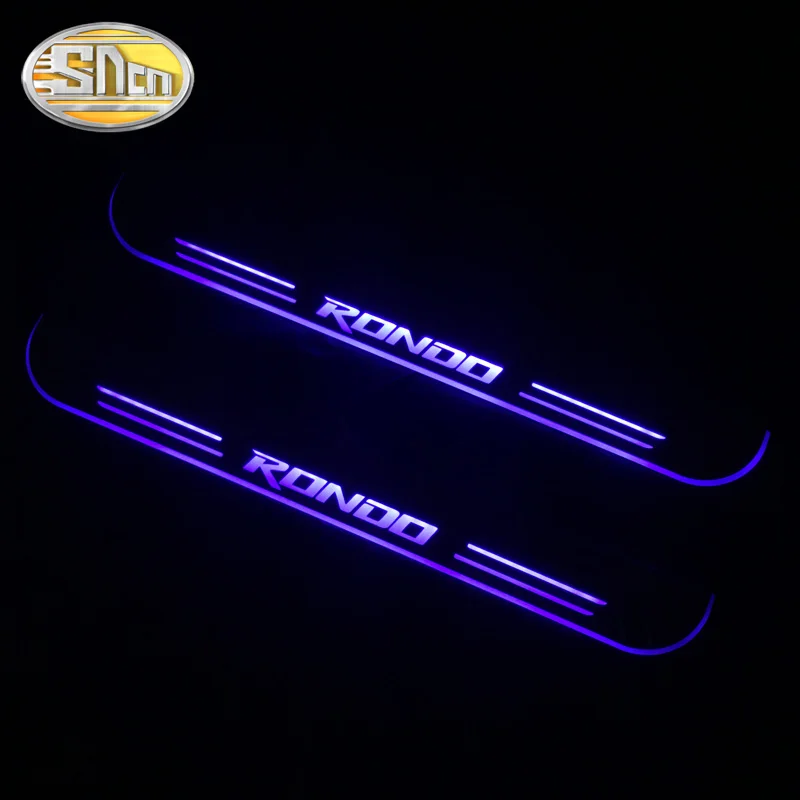 SNCN 4 шт. Автомобильный светодиодный дверной порог для Kia Rondo 2007- ультра-тонкий акриловый Динамический светодиодный светильник