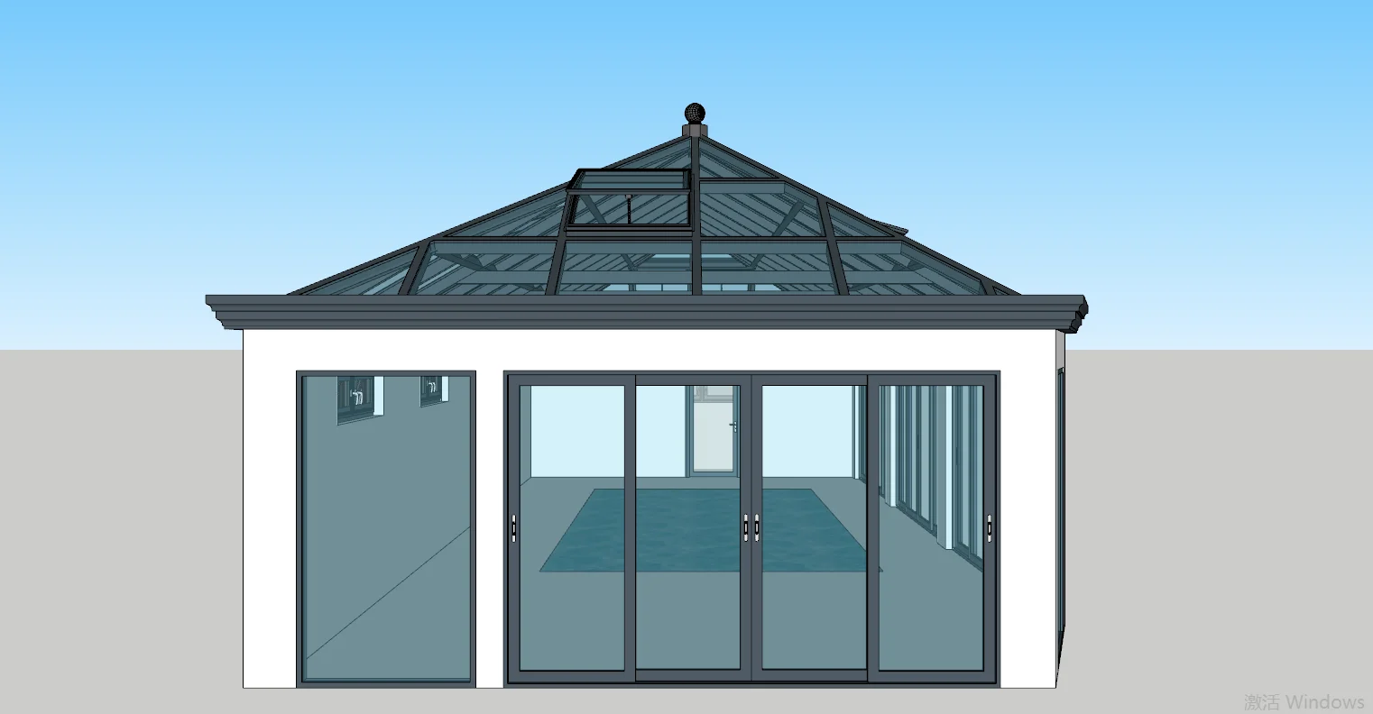 Aluminium Frame Structure Sunroom with Laminated Glass Window/ Aluminum Door and Window Sunroom