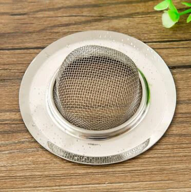 RQYEKDO Filtro Per Scarico Lavello In Acciaio Inox Oro 11,4 Cm – Rete Grossa Antiruggine, Lavabile In Lavastoviglie - 4